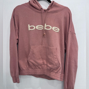 BEBE sport pink crop hoodies aize medium